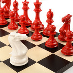 Bold Chess Set // Classic Red + Gloss White