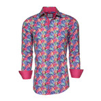 Jack Printed Button-Up Shirt // Pink (S)