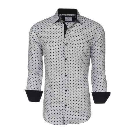 Lewis Polka Dot Button-Up Shirt // White (XS)