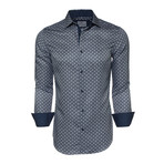 Lewis Polka Dot Button-Up Shirt // Navy (XL)