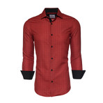 Lewis Printed Button-Up Shirt // Red (L)