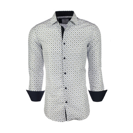 Lewis Floral Button-Up Shirt // White (XS)