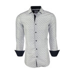 Lewis Floral Button-Up Shirt // White (XL)