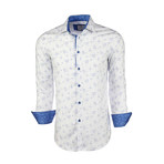 Lewis Printed Button-Up Shirt // White (2XL)