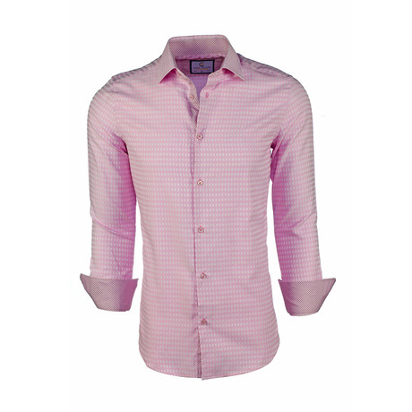 Finlay Printed Button-Up Shirt // Pink (XS)