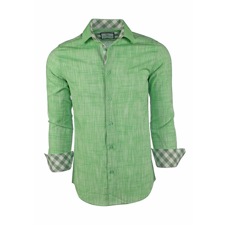 Ethan Linen Button-Up Shirt // Green (XS)