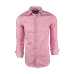 Ethan Linen Button-Up Shirt // Pink (S)