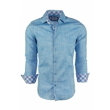 Ethan Linen Button-Up Shirt // Turq (3XL)