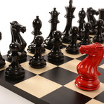 Bold Chess Set // Classic Red + Shadow Black