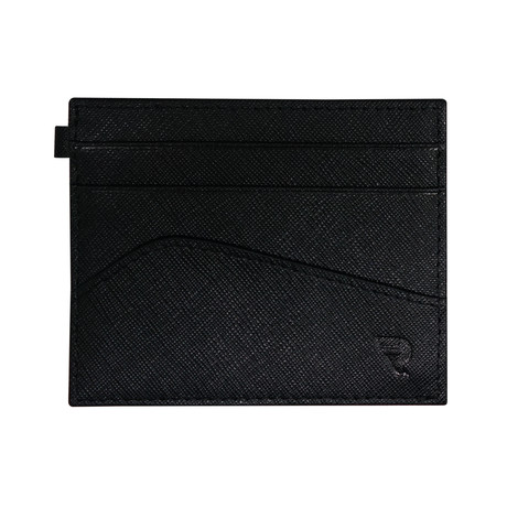 Zero 2 Slim Card Wallet // Saffiano Black