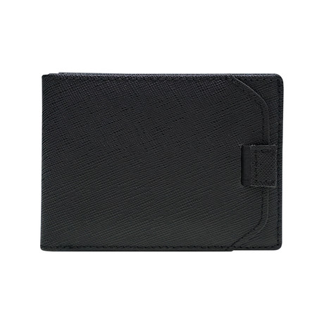 Zero 2 Slim Bi-Fold Wallet // Saffiano Black