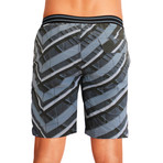 Limousine + Rain Zig Zag Swim Trunk // Black + Grey (34)
