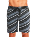 Limousine + Rain Zig Zag Swim Trunk // Black + Grey (34)