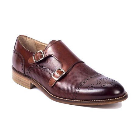 Caruma Leather Monkstrap // Mahogany (Euro: 39)