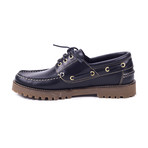 Teron Leather Boat Shoes // Blue (Euro: 45)