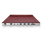 A1 Red Sleeve + Silver Dock (Burgundy Red)