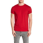 Crew Neck Solid T-Shirt // Burgundy (S)