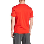 Crew Neck Solid T-Shirt // Red (S)