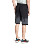 Patched + Splatter Paint Short // Black (S)