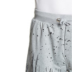 Patched + Splatter Paint Short // Grey (S)