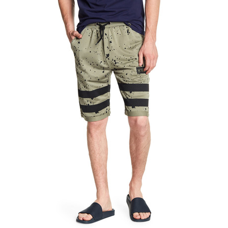 Splatter Paint Short // Olive (S)