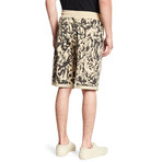 Camo Short With Side Pockets // Beige (M)