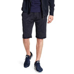 Camo Short With Side Pockets // Navy (M)