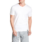 V-Neck Solid T-Shirt // White (S)