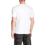 Stripe Printed T-Shirt // White (2XL)