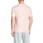 V-Neck Solid T-Shirt // Pink (XL)
