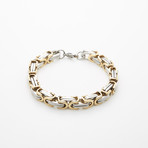 Jean Claude Jewelry // Stainless Steel Bracelet // Silver + Gold