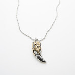 Dell Arte // Good Luck Elephant Necklace // Silver + Gold