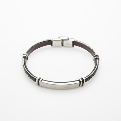 Dell Arte // Braided Leather Bracelet // Black