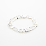 Figaro Venetian Chain Bracelet // Silver
