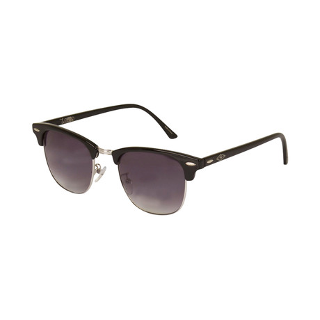 Freemont Sunglasses // Shiny Black + Grey Gradient