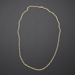 Diamond Cut Figaro Chain Necklace (30"L)