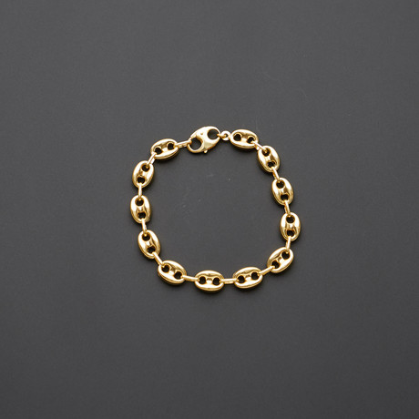 Thick Puff Mariner Chain Bracelet (8.5"L)