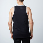 Ultra Soft Semi-Fitted Ringer Tank Top // Black + Heather Gray (2XL)