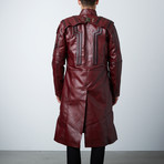 Guardians of the Galaxy Star Lord Leather Trench Coat // Maroon (3XL)
