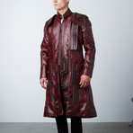 Guardians of the Galaxy Star Lord Leather Trench Coat // Maroon (2XL)