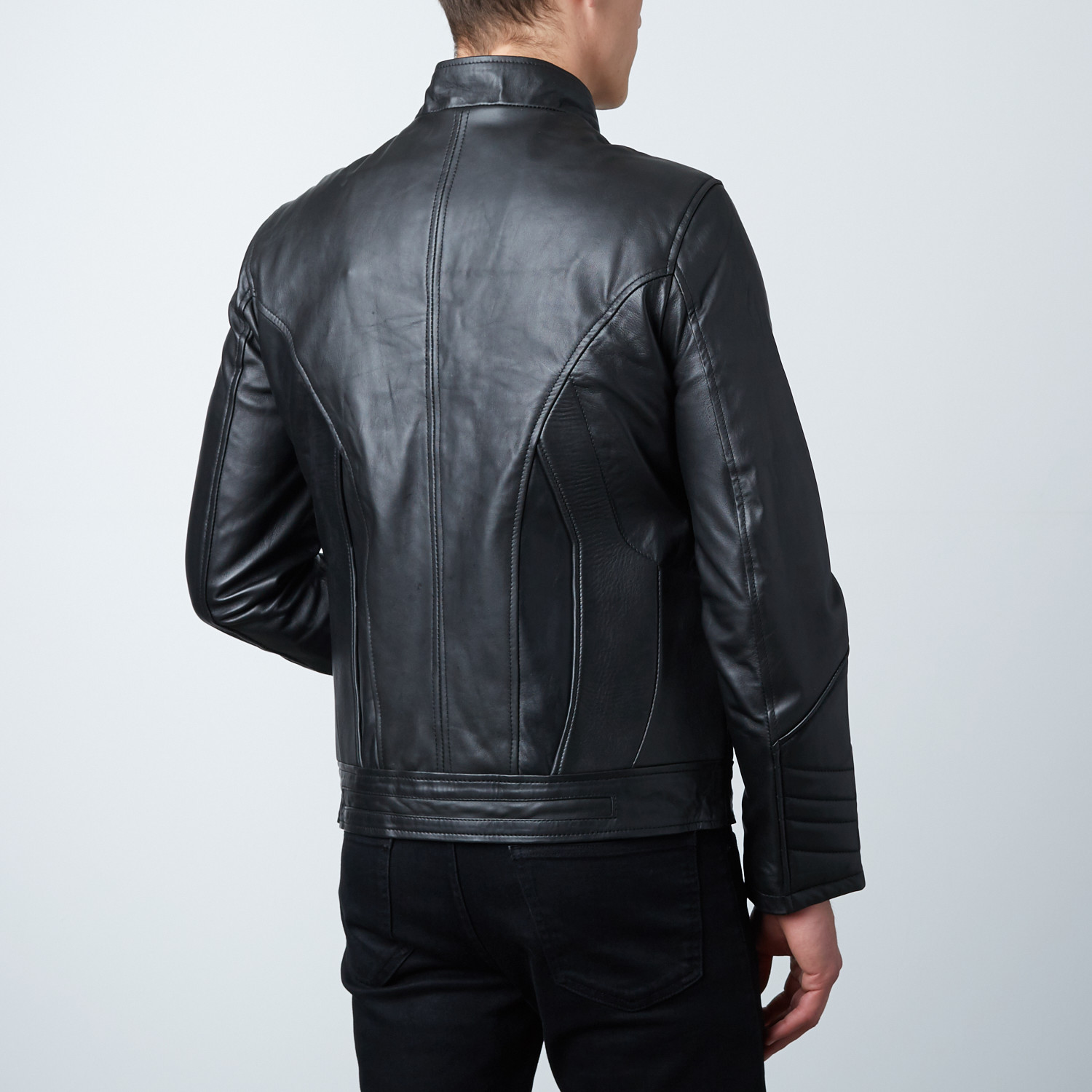 Batman Padded Motorcycle Leather Jacket // Black (XS) - Luca Designs ...