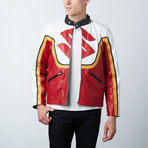 Hackers "S" Logo Jacket // Red + White (L)