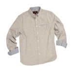Hawthorne Long Sleeve Button Down Shirt // Stone (M)