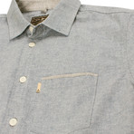 Burnside Short Sleeve Button Down Shirt // Light Blue (S)