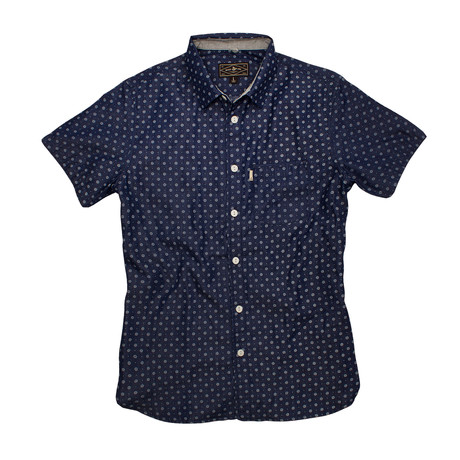 Burnside Short Sleeve Button Down Shirt // Blue Floral (S)