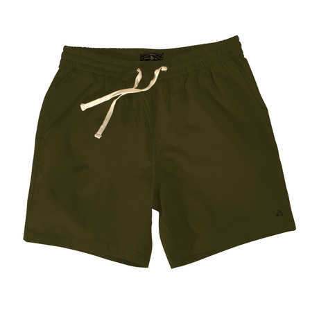 Seaside Volley 6" Shorts // Dark Olive (S)