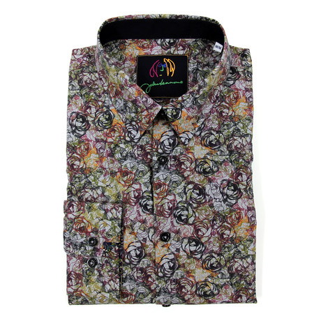 Vance Woven Shirt // Gray + Multicolor (S)