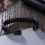 Criss Cross Leather Bracelet (Brown Burgundy + Black)