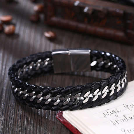 Venetian Design Leather Bracelet