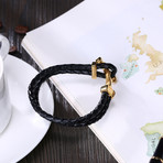 Anchor Loop Leather Bracelet